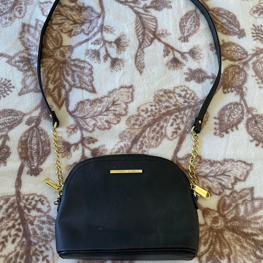Black Steve Madden Satchel Crossbody Purse